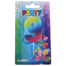 Wiky Tortagyertya szivárvány szám : 9 party kellék