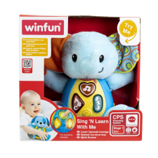 Winfun interaktív játék, elefánt, világító gombok, tartós, többszínű, 3 hónapos kortól plüssfigura