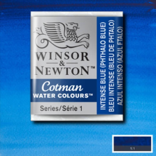 Winsor&Newton Cotman 1/2 szilkés akvarellfesték - 327, intense blue akvarell