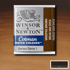 Winsor&Newton Cotman 1/2 szilkés akvarellfesték - 676, vandyck brown akvarell