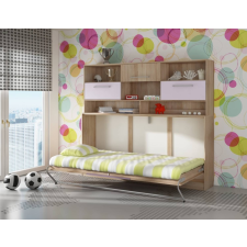 Wipmeble ROGER lenyitható ágy polcos (sonoma-lila) gyermekbútor