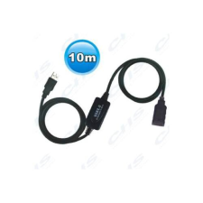 WIRETEK kábel USB Hosszabbító A-A, 10m, Male/Female, Aktív kábel és adapter
