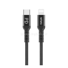 WIWU adatkábel (Type-C - lightning, PD gyorstöltő, 100cm) FEKETE (WP101_B)