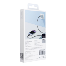 WIWU Wi-C019 USB-A - Lightning kábel 3A 1.2m - fekete kábel és adapter