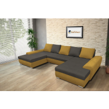  Wixy U Form őszarany és kvarcszürke ágyazható ülőgarnitúra csábító 2 méretben bútor