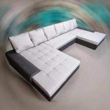  Wixy U Form Silver ágyazható ülőgarnitúra mágikus 200x405cm méretben bútor