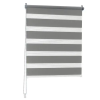  Woltu 100x150 cm sávos roló, dupla roló, zebra roló, fúrás nélkül, sötétszürke, sötétszürke szerelék
