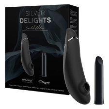 Womanizer Silver Delights - léghullámos csiklóizgatós vibrátor szett (fekete) vibrátorok