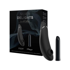 Womanizer Silver Delights - léghullámos csiklóizgatós vibrátor szett (fekete) vibrátorok