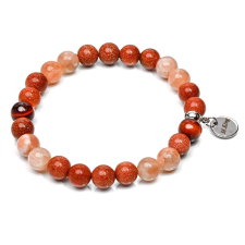  Wonderful World – Homokkő, tigrisszem és napkő ásvány karkötő dobozban karkötő