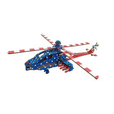 WoodCraft 3D fa mechanikus puzzle - amerikai harci helikopter Apache fajáték