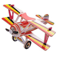 WoodCraft 3D fa mechanikus puzzle - dupla fedeles repülő színes fajáték