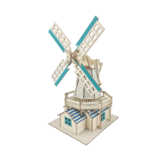 WoodCraft 3D fa mechanikus puzzle - holland szélmalom kisebb fajáték