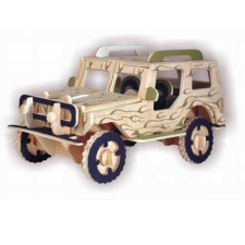 WoodCraft 3D fa mechanikus puzzle - Jeep fajáték