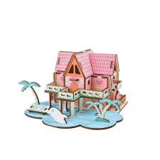 WoodCraft 3D fa mechanikus puzzle - nyaraló fajáték