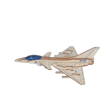 WoodCraft 3D fa mechanikus puzzle - Raptor J10 vadászgép fajáték