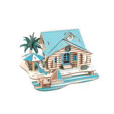 WoodCraft 3D fa mechanikus puzzle - villa Balin fajáték