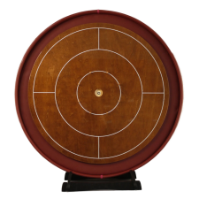 Woodestic Verseny Crokinole Bronze készlet - Dió , Karmazsin társasjáték