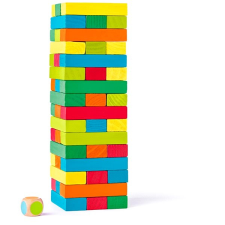 Woody toronyépítő játék - színes puzzle, kirakós