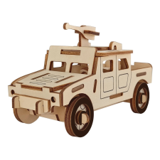 woodycraft fa 3D puzzle katonai jármű puzzle, kirakós