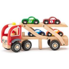 Woodyland Fa autószállító kocsi kisautókkal játékszett - Woodyland autópálya és játékautó