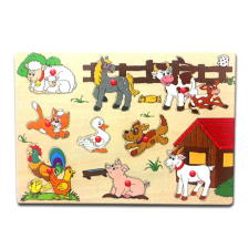 Woodyland Fa Farm állatos formapuzzle puzzle, kirakós