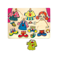 Woodyland Lányos öltöztető fa formapuzzle puzzle, kirakós