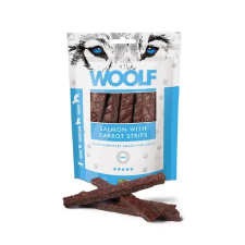 Woolf Salmon With Carrot Strips Lazac csíkok sárgarépával 100g jutalomfalat kutyáknak