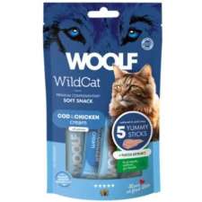 Woolf Wildcat Krémsnack Tőkehal Csirke Yucca Kivonat 5x14g jutalomfalat macskáknak