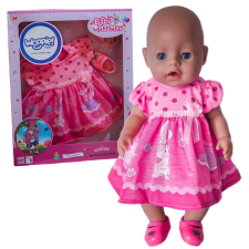  Woopie játékbaba ruha rózsaszín nyuszis ruha 43-46 cm játékbaba felszerelés