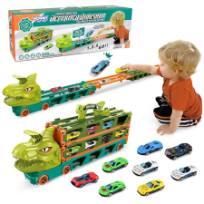 Woopie! Toys Woopie 2,1 m-es dinós autópálya - 8 autóval barkácsolás