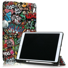 Wooze Apple iPad Pro 12.9 (2020), mappa tok, Apple Pencil tartóval, graffiti minta, Smart Case, Wooze New Style Trifold Case, színes tablet tok