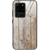 Wooze Apple iPhone 11 Pro Max, Szilikon védőkeret, edzett üveg hátlap, fa minta, Wooze Wood, világosbarna