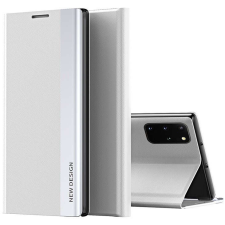 Wooze Apple iPhone 14 Plus, Oldalra nyíló tok, stand, Wooze Silver Line, világosszürke tok és táska