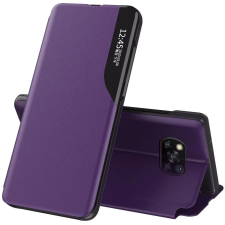 Wooze FashionBook Oldalra nyíló tok Samsung Galaxy S21 5G lila tok és táska