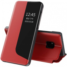 Wooze Huawei P30 Pro, Oldalra nyíló tok, stand, hívás mutatóval, Wooze FashionBook, piros tok és táska