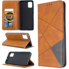 Wooze Huawei P40, Oldalra nyíló tok, stand, geometria minta, Wooze DesignBook, sárga tok és táska