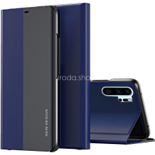 Wooze Huawei P40, Oldalra nyíló tok, stand, Wooze Silver Line, sötétkék tok és táska
