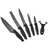 Wooze Konyhai késkészlet, 6 db-os, dobozban, Wooze Handle Knife, fekete