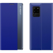 Wooze Samsung Galaxy A02 SM-A022F, Oldalra nyíló tok, stand, hívás mutatóval, vékony csíkban, Wooze Look Inside, kék tok és táska