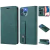 Wooze Samsung Galaxy A02 SM-A022F, Oldalra nyíló tok, stand, kártyatartóval, kézpánttal, Wooze Business Plus, zöld
