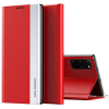 Wooze Samsung Galaxy A06 SM-A065F, Oldalra nyíló tok, stand, Wooze Silver Line, piros
