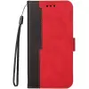 Wooze Samsung Galaxy A25 5G SM-A256B, Oldalra nyíló tok, stand, kártyatartóval, kézpánttal, Wooze Colour Wallet, piros