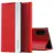 Wooze Silver Line Oldalra nyíló tok stand Samsung Galaxy S23 FE piros
