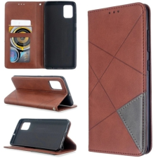 Wooze Sony Xperia 8, Oldalra nyíló tok, stand, geometria minta, Wooze DesignBook, barna tok és táska