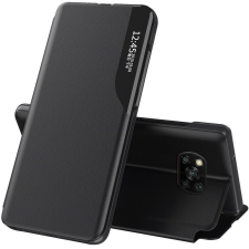Wooze Xiaomi 12 Lite, Oldalra nyíló tok, stand, hívás mutatóval, Wooze FashionBook, fekete tok és táska