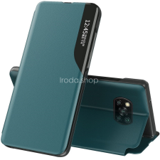 Wooze Xiaomi 12 Lite, Oldalra nyíló tok, stand, hívás mutatóval, Wooze FashionBook, zöld tok és táska