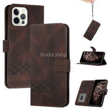 Wooze Xiaomi Mix 4, Oldalra nyíló tok, stand, kártyatartóval, kézpánttal, Wooze Illusion, barna tok és táska