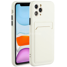 Wooze Xiaomi Poco X3 GT, Szilikon tok, kártyatartóval, Wooze Card Slot, fehér tok és táska