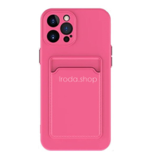 Wooze Xiaomi Poco X4 Pro 5G, Szilikon tok, kártyatartóval, Wooze Card Slot, magenta tok és táska